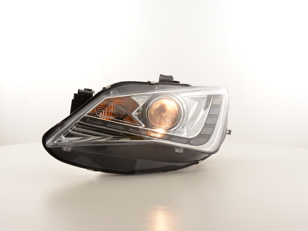 Scheinwerfer Set Daylight LED Tagfahrlicht Seat Ibiza 6J ab 2012 chrom Scheinwerfer Set Daylight LED Tagfahrlicht Seat Ibiza 6J ab 2012 chrom